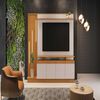 Centro Entretenimiento Almore Budapest Hasta 70" Cinamomo y Off White