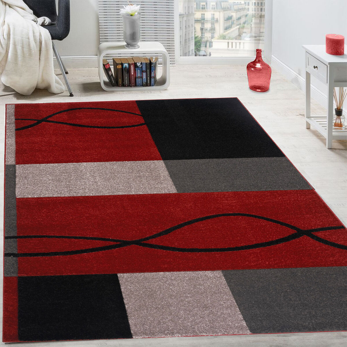 Alfombra Idetex Carved Rojo 150 x 200 cm
