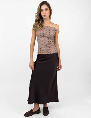 Imagen 2 del producto Falda Maxi Mujer Zibel Cafe, Negro-Prin, Verde