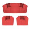 Juego de Living Muebles MYM Leonol Sof&aacute; 3 Cuerpos + Dos Sillones 1 Cuerpo Burdeo