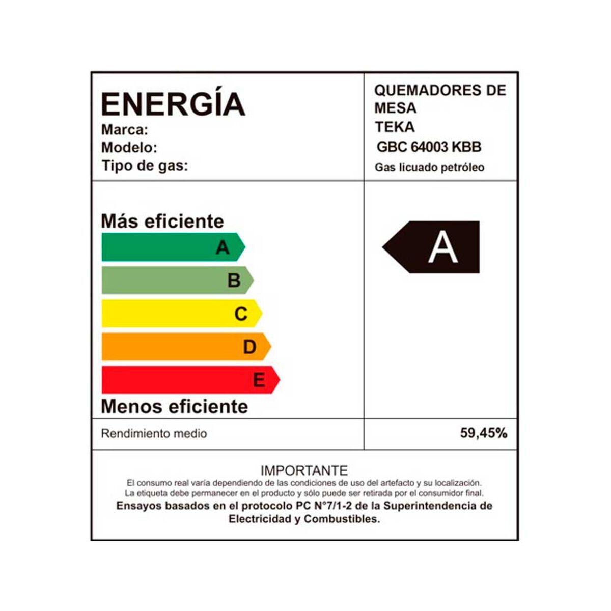 Combo Empotrado Teka Encimera GBC 64003 KBB - Campana TL 6310 Encimera negro; Campana: Negro