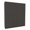 Clóset Vekkahome Pequim 6 Puertas 2 Cajones Negro