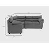 Seccional Izquierdo Muebles MPR Bruselas 5 Cuerpos Gris