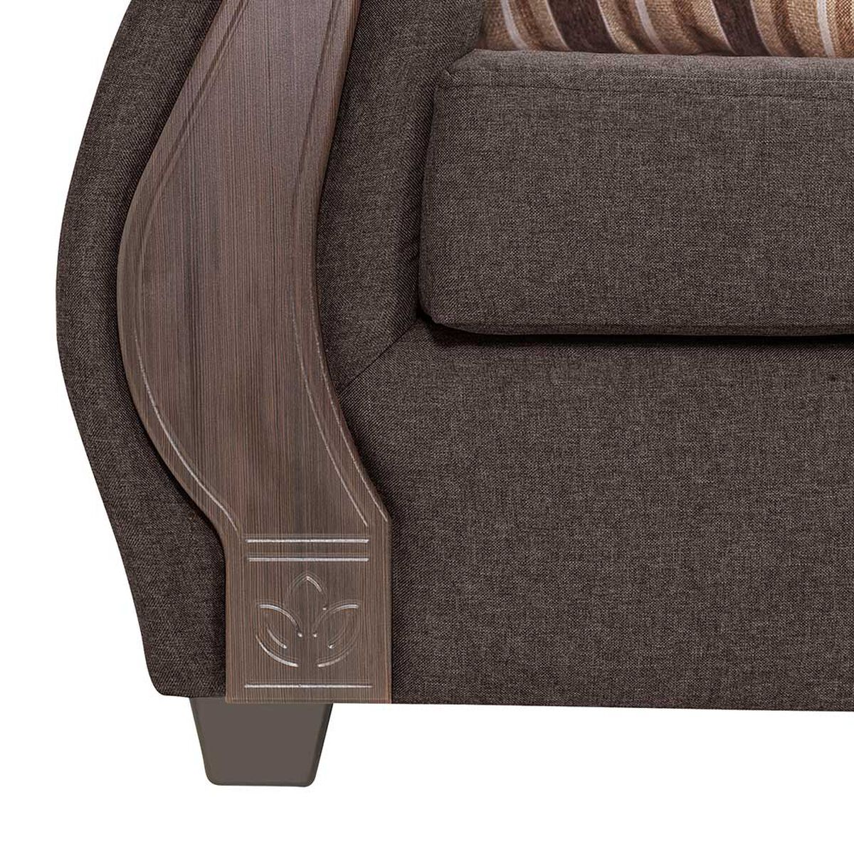 Juego de Living Innovamuebles New Bugambilia Sofá 3 Cuerpos + Dos Sillones 1 Cuerpo Chocolate