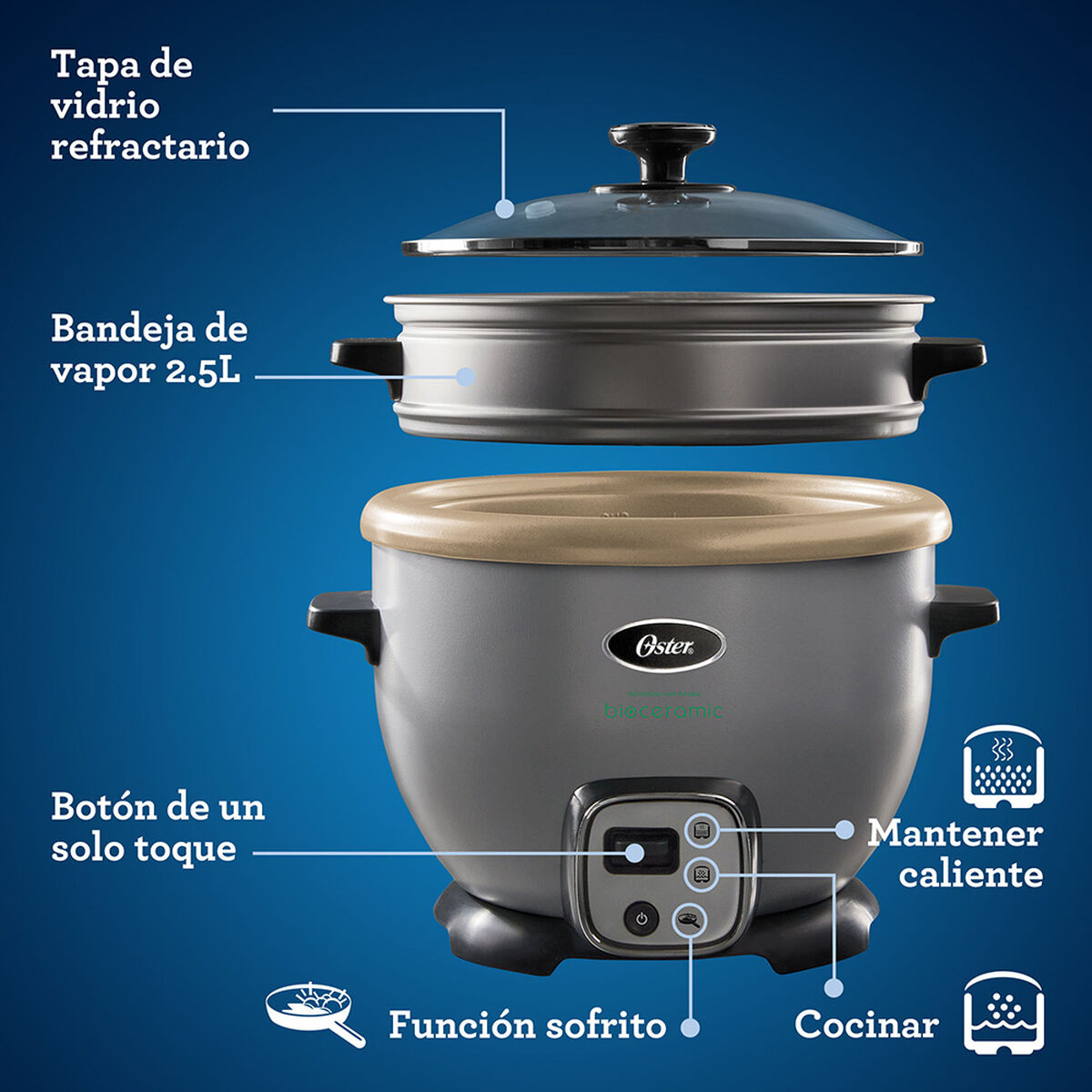 Olla Arrocera Oster CKSTRC7129 1,8 lts.