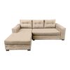 Sofá Seccional Izquierdo Living Factory Roma 3 Cuerpos Beige