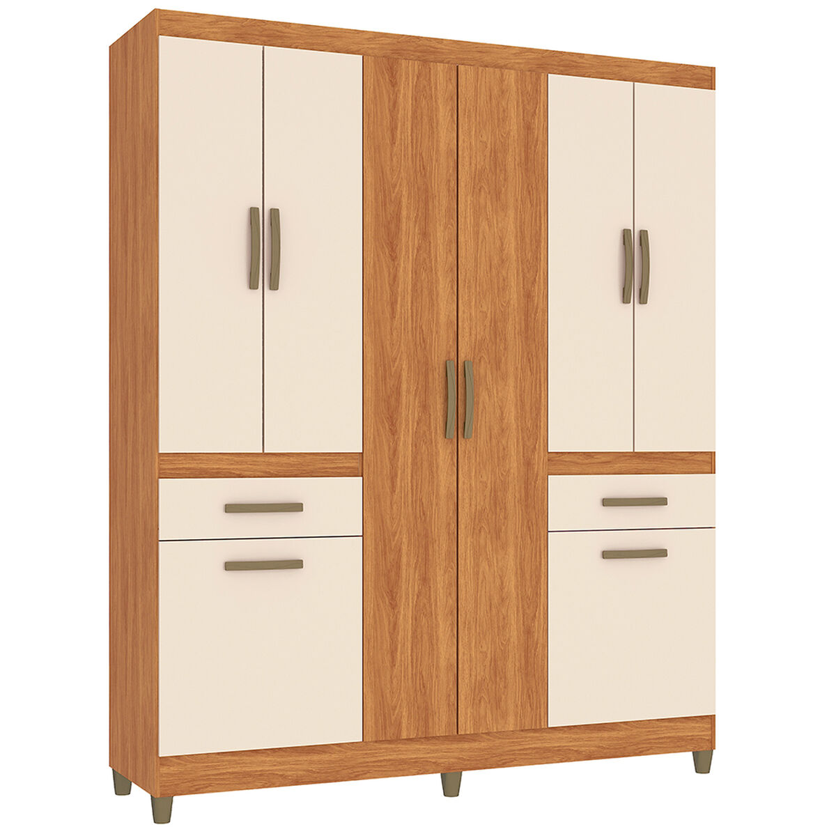 Clóset Vekkahome Aveiro 8 Puertas 2 Cajones Beige