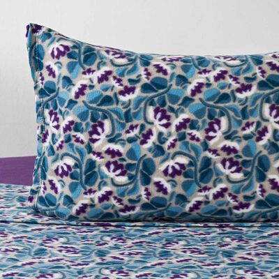 Imagen 2 del producto Sábana de polar American Family 1,5 Plazas Crik Azul