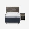 Boxet Rosen 1,5 Plazas Indie + Respaldo + Velador Tabor Grafito