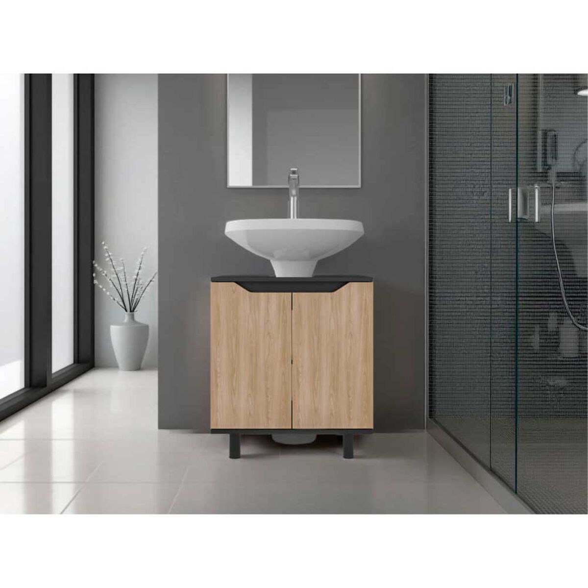 Mueble para Lavamanos Tuhome Marlo Wengue Fresno Europeo