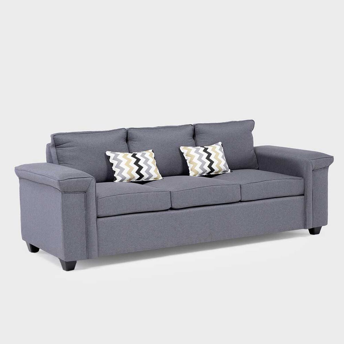 Juegos de Living Mons Sicilia Sofá 3 Cuerpos + Dos Sillones 1 Cuerpo Gris