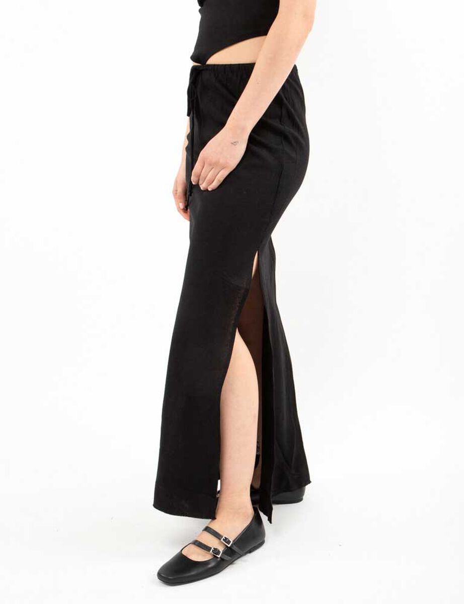 Falda Lino Maxi Mujer Icono