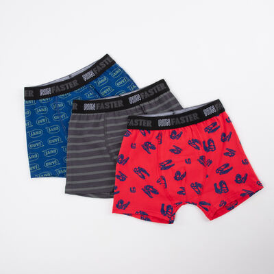 Imagen 1 del producto Pack 3 Bóxer de Algodón Niño Chess Coral, Navy, Petroleo, Verde