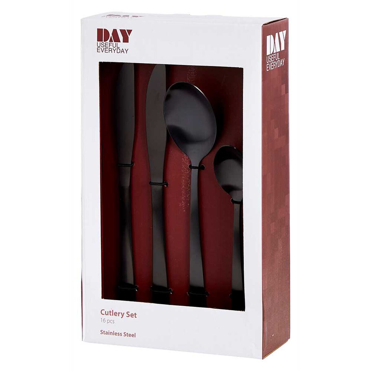 Juego de Cubiertos Urban Products Acero Inoxidable Negro 16 Piezas