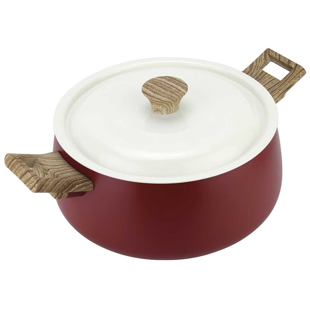 Batería de Cocina Aluminio Forjado Fantuzzi Biella  Rojo 7 Piezas