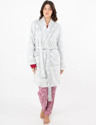 Imagen 2 del producto Bata Corazón Mujer Icono Gris