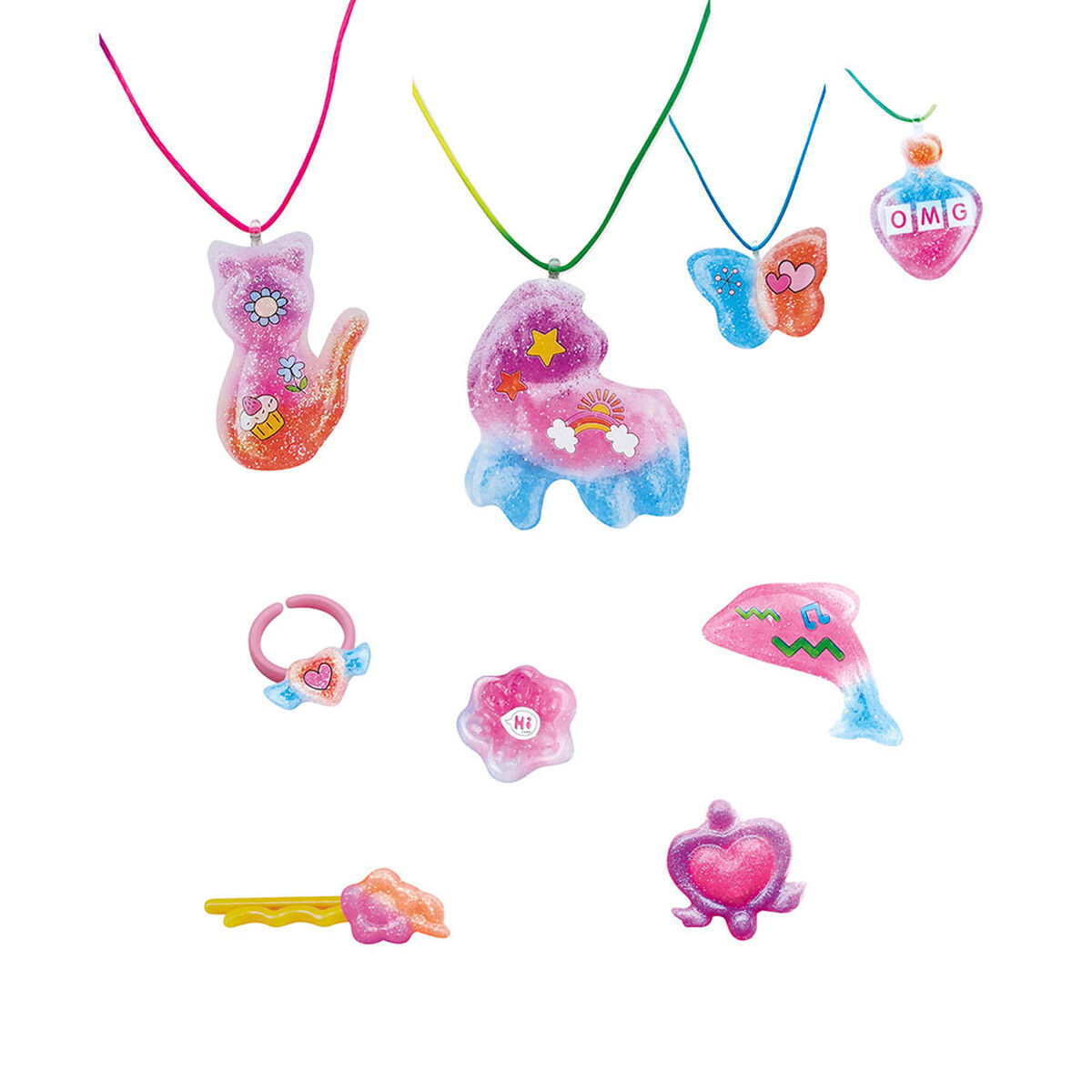 Set Joyas de Gel Con Brillos Glow Me Up