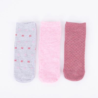 Imagen 1 del producto Pack 3 Calcetines Mujer Icono Gris
