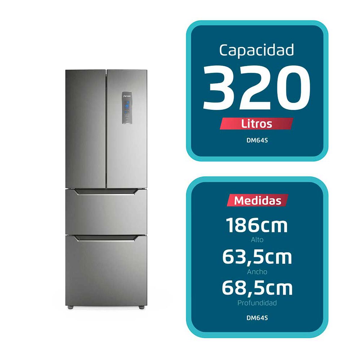 Refrigerador No Frost Fensa DM64S 320 lts.&nbsp;