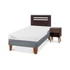 Cama Europea CIC 1,5 Plazas Excellence Plus + Respaldo + Velador New Munich
