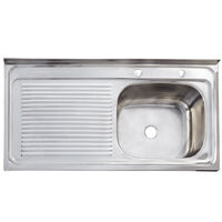 Lavaplatos Izquierdo Sobrepuesto Con Rebalse Splendid 100X500 cm