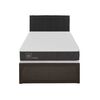 Cama Europea CIC Iron Smart 1,5 Plazas Ortopedic + Respaldo Black Tapizado + Faldón
