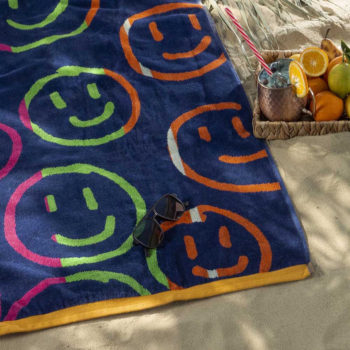Toalla de Playa Jacquard Casanova Happy 86 x 160 cm