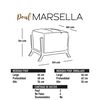 Pouf Latam Home Marsella Tela Velvet Turquesa
