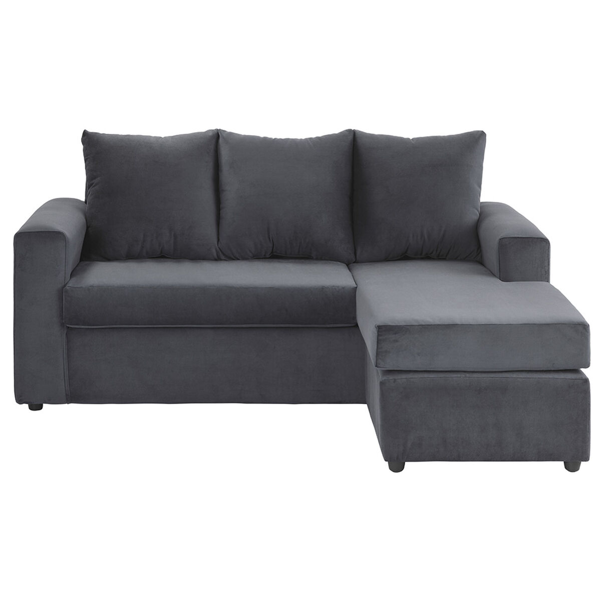 Sofá Seccional Bodevir Cali 3 Cuerpos + 2 Pouf Gris