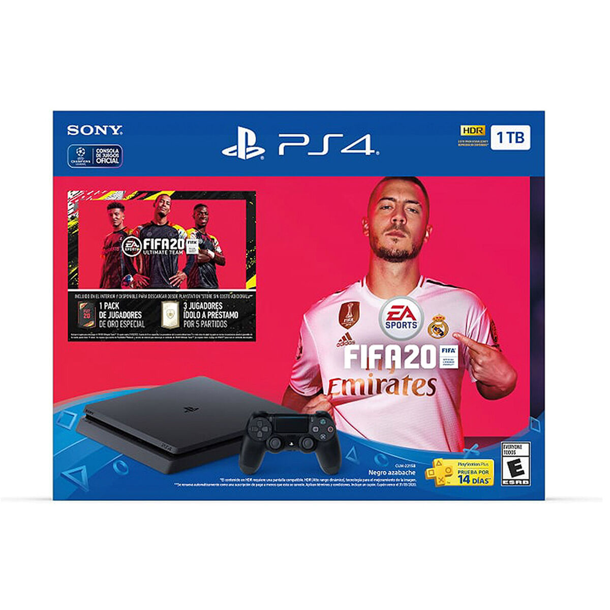 Bundle Pack PS4 Slim 1TB + Control + FIFA 2020