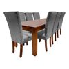 Juego de Comedor Living Factory Teka 8 Sillas Gris