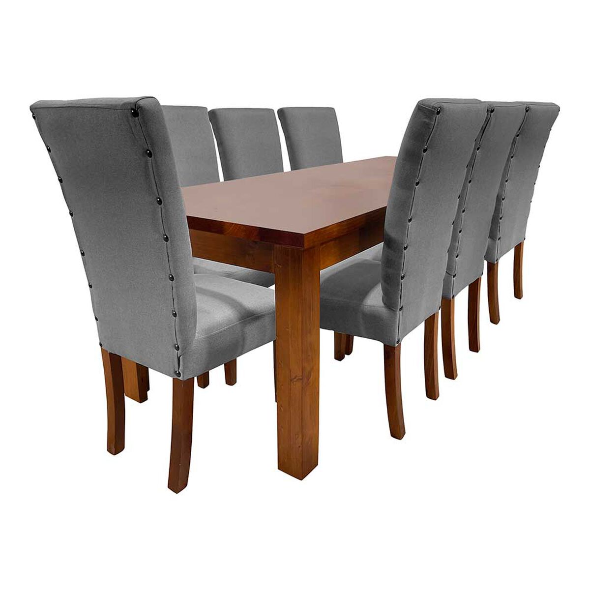 Juego de Comedor Living Factory Teka 8 Sillas Gris