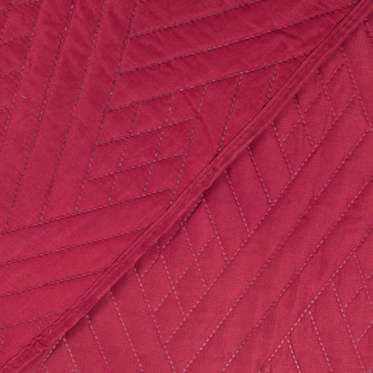 Set Quilt + Juego de Sábanas Mashini King Liso Rojo