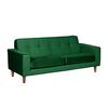 Sofá Latam Home Salermo Tela Velvet 3 Cuerpos Verde