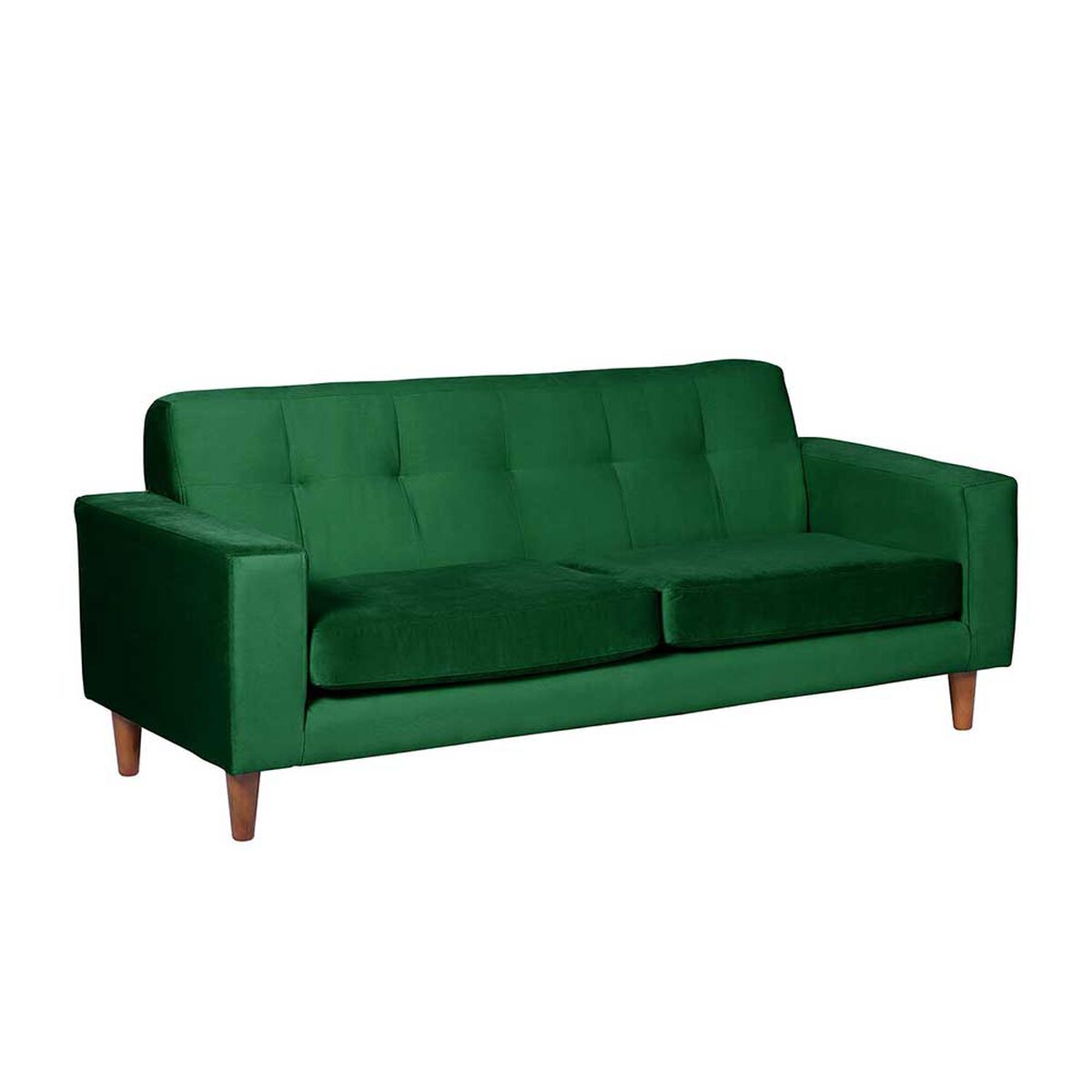 Sofá Latam Home Salermo Tela Velvet 3 Cuerpos Verde
