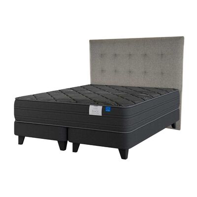 Imagen 1 del producto Cama Europea Flex Base Dividida King Black + Respaldo Gris
