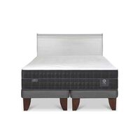 Cama Europea CIC Base Dividida 2 Plazas Lux + Respaldo Miro Alpino