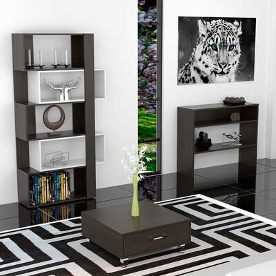 Imagen 1 del producto Biblioteca + Mesa de Centro + Arrimo Beijing TuHome