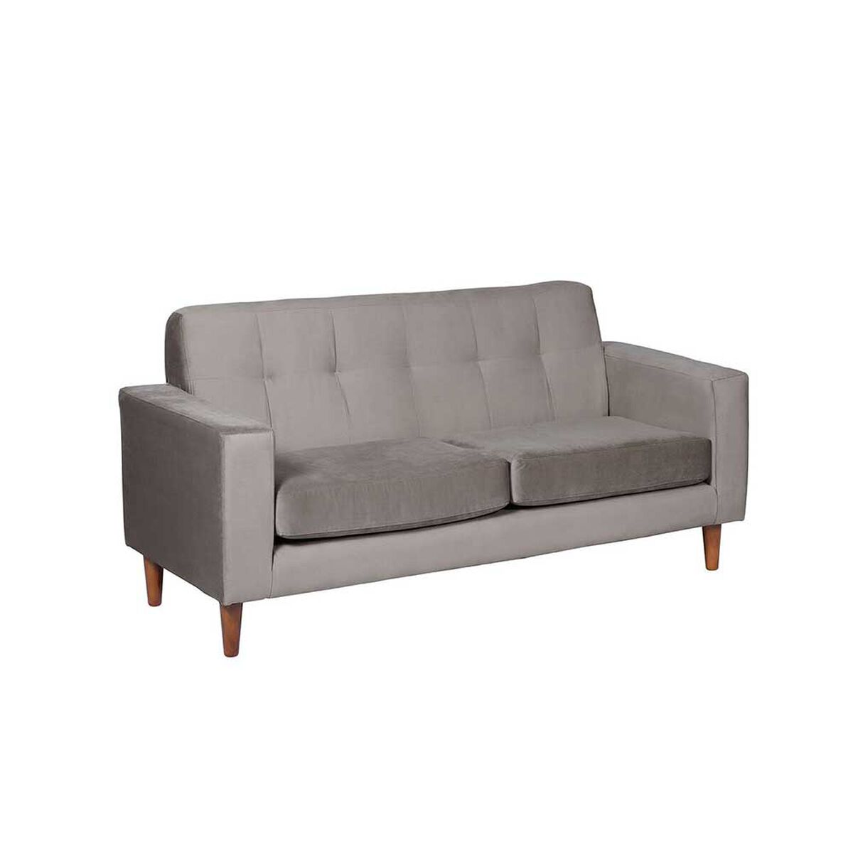 Sof&aacute; Latam Home Salermo Tela Velvet 2 Cuerpos Gris