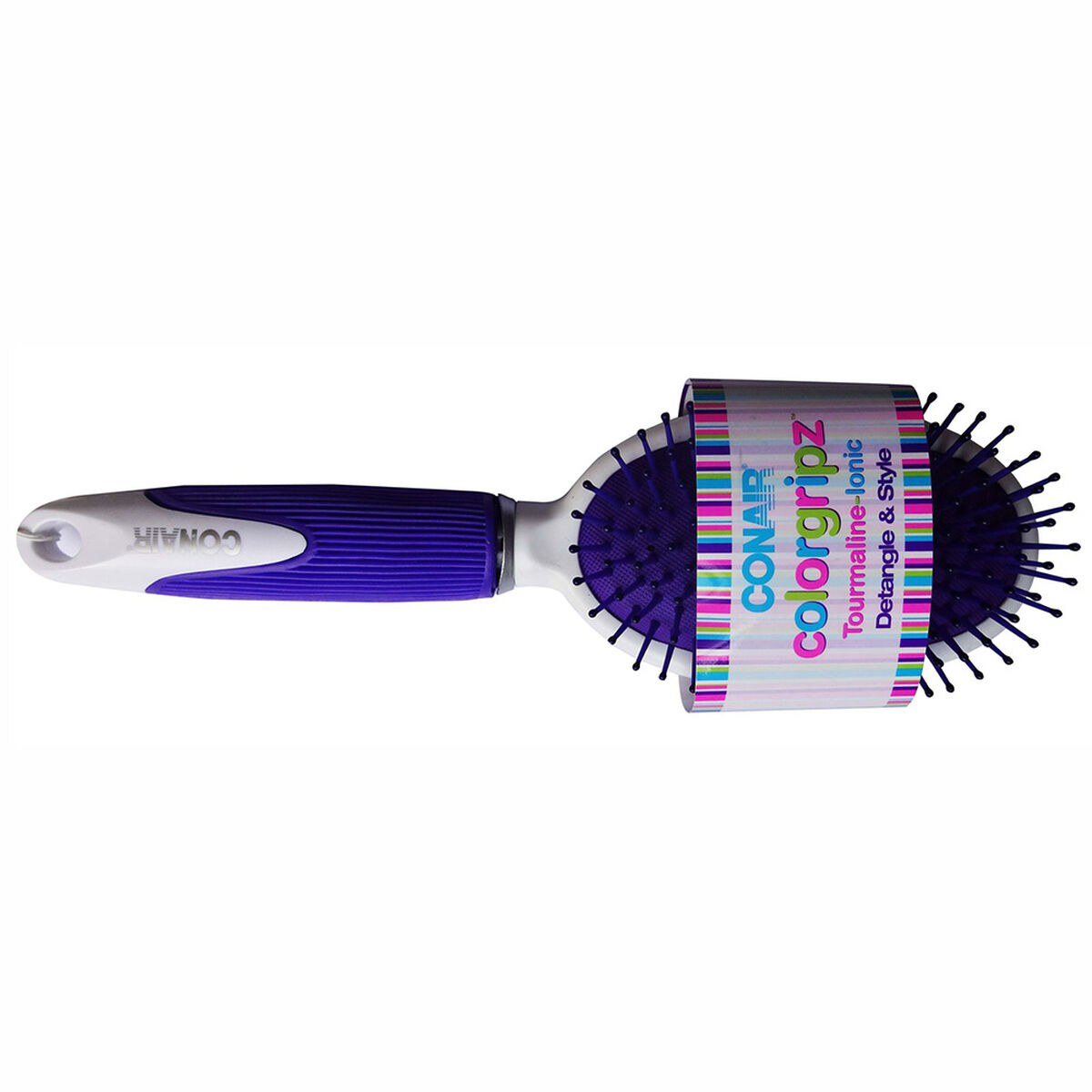 Cepillo Ovalado Acolchado Color Gripz Morado