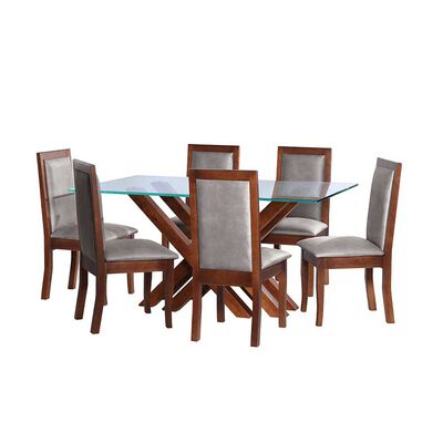 Juego de Comedor Latam Home Merida 6 Sillas Gris