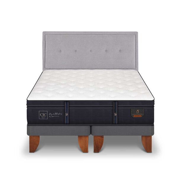 Cama Europea CIC Base Dividida King Grand Premium + Respaldo