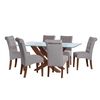 Juego de Comedor Latam Home Alicante 6 Sillas Gris Claro
