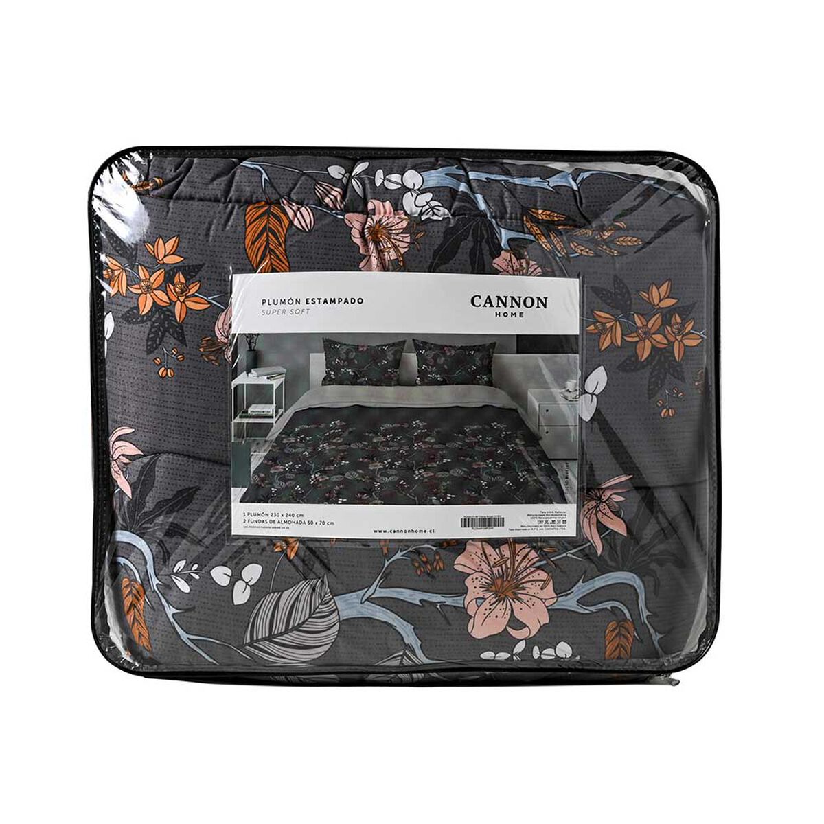 Plum&oacute;n Estampado Cannon 1,5 Plazas Bluejay