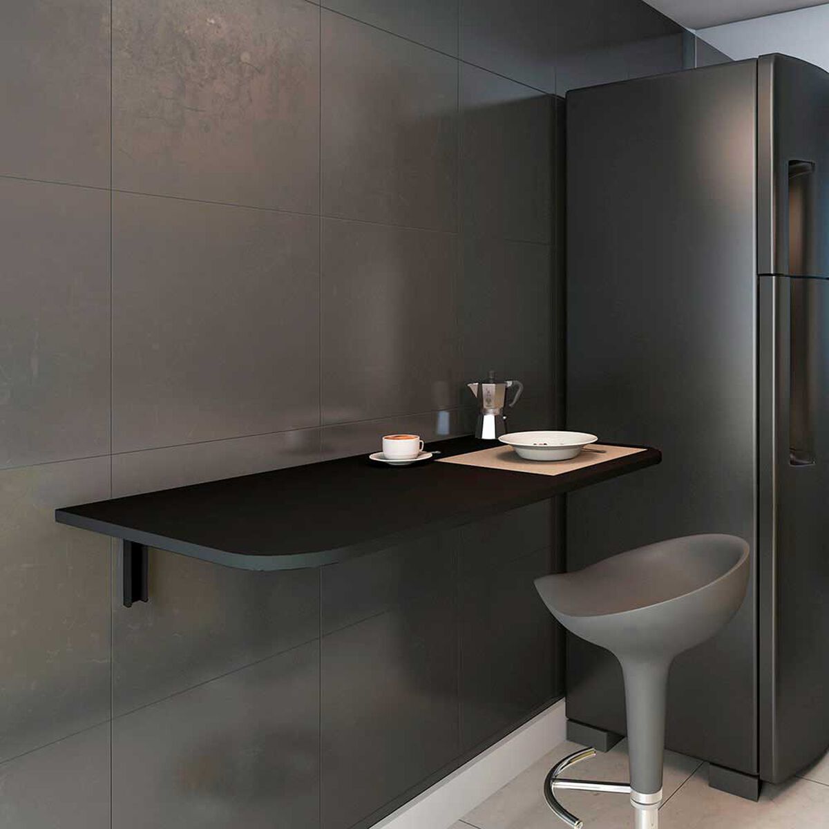 Escritorio Plegable de Pared Vekkahome Negro