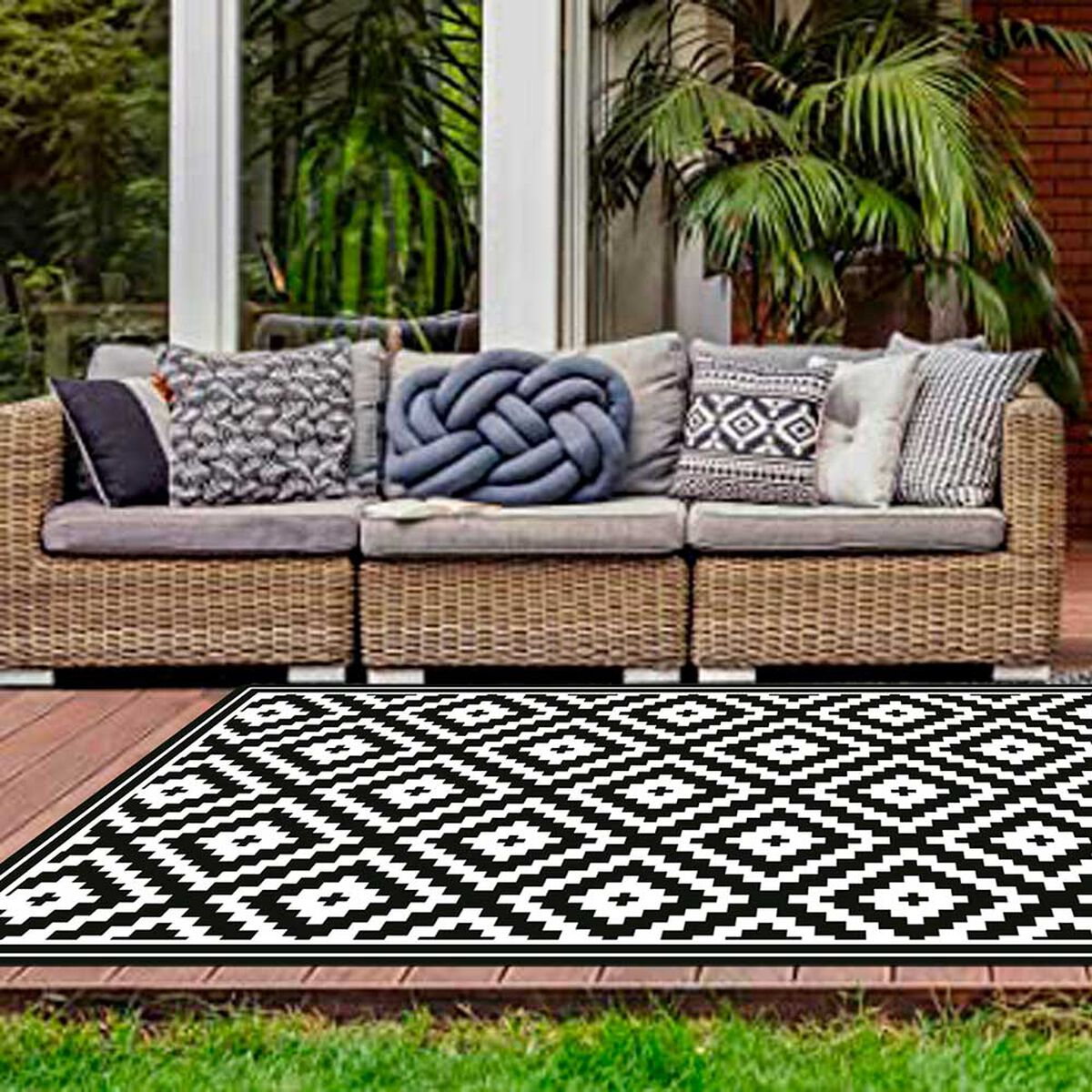 Alfombra Davanti Rombos Black 140 x220 Rombos Black