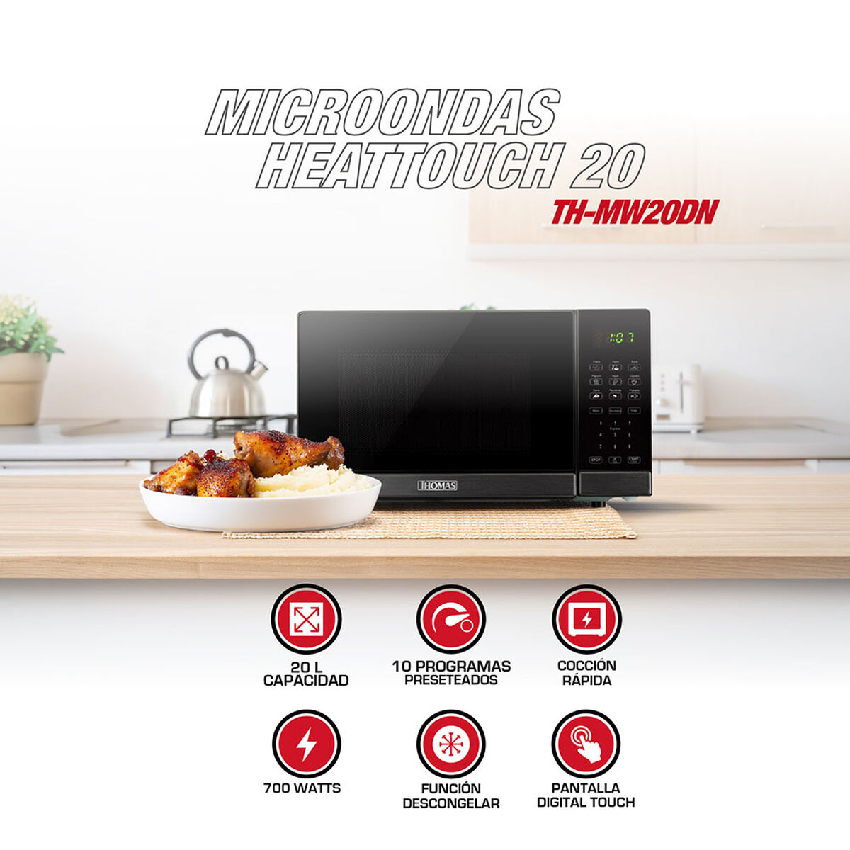 Microondas Thomas TH-MW20DN 20 L