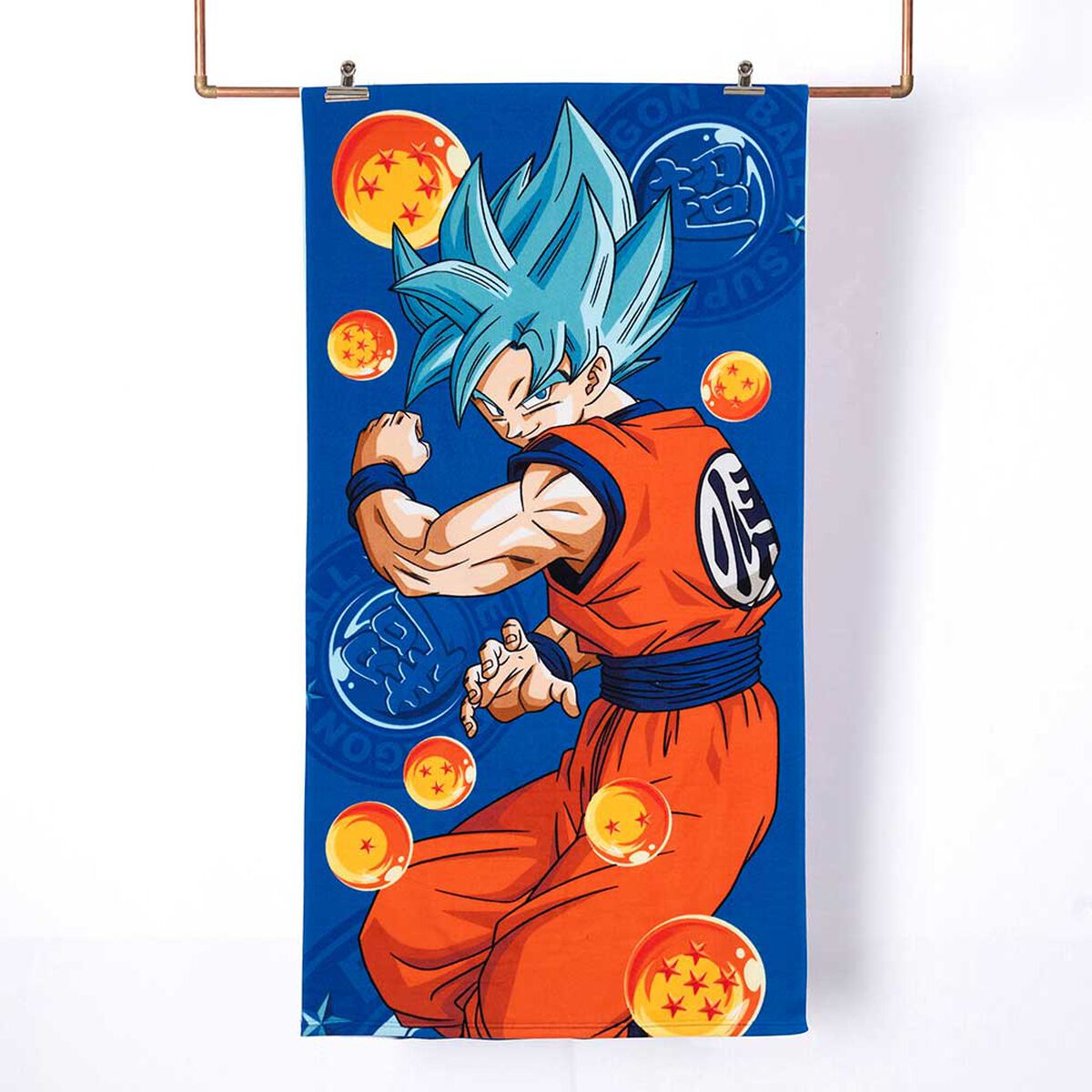 Toalla de Playa Infantil con Bolso Dragón Ball Z Siete 70 x 140 + 33 x 42 cm