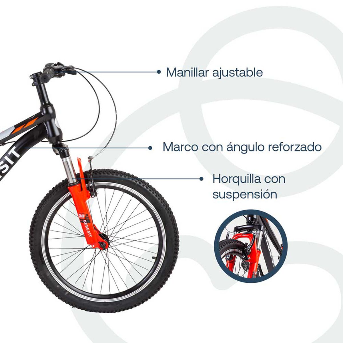 Bicicleta Kyson 20 Roja Bebesit