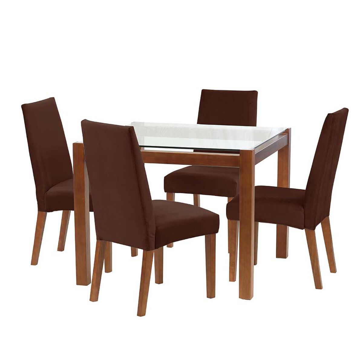 Juego de Comedor Latam Home Barcelona 4 Sillas Chocolate